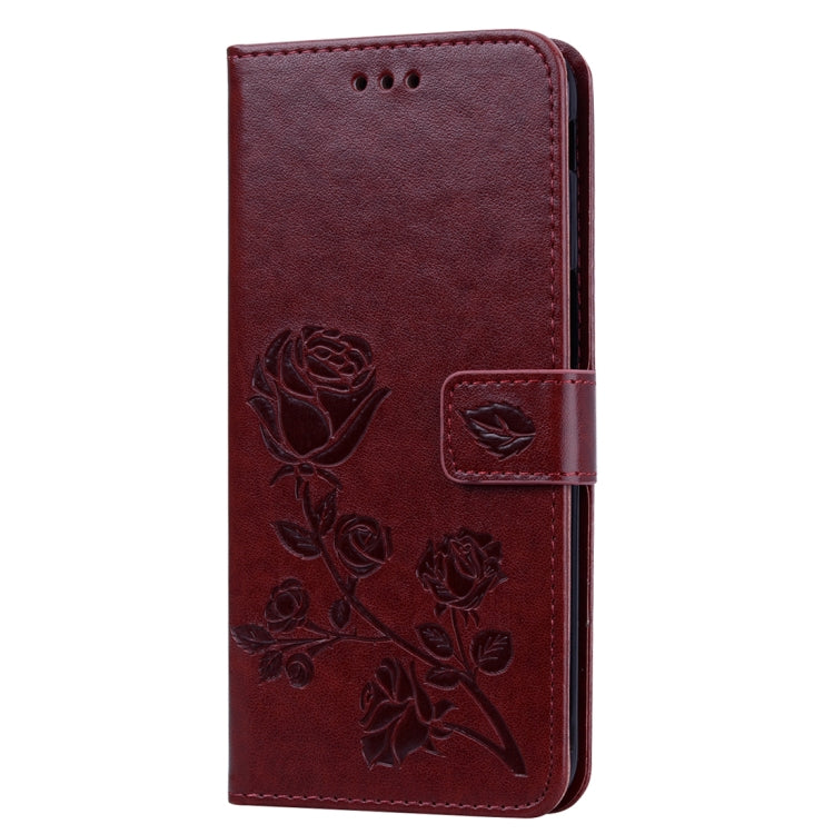 Rose Embossed Horizontal Flip PU Leather Case for Samsung Galaxy J6 Plus, with Holder & Card Slots & Wallet