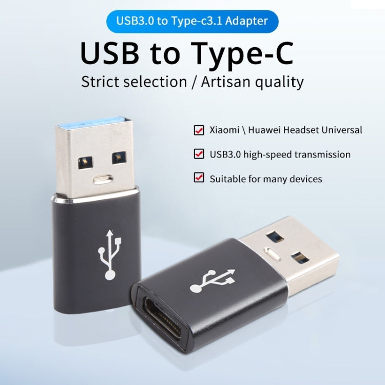 3 PCS USB-C / Type-C Female to USB 3.0 Male Aluminum Alloy Adapter, Support Charging & Transmission Data, USB 3.0