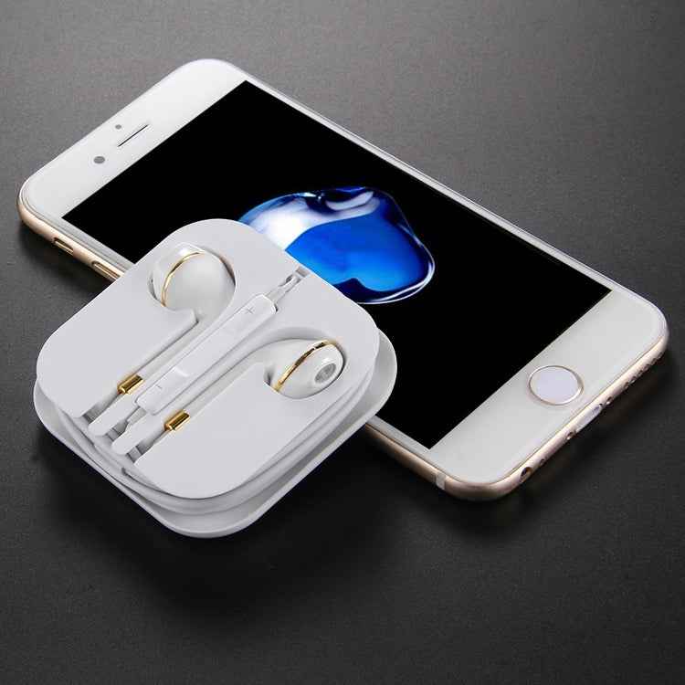 White Wire Body 3.5mm In-Ear Earphone with Line Control & Mic