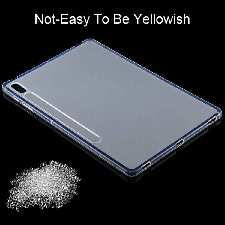 For Samsung Galaxy Tab S7 Plus 0.75mm Shockproof Outside Glossy Inside Frosted TPU Protective Case