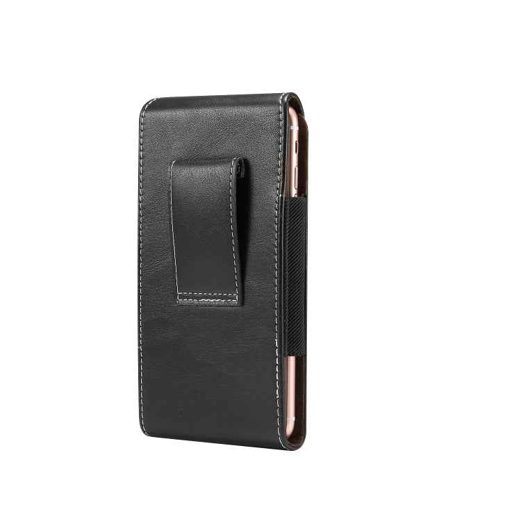 Men Lambskin Texture Multi-functional Universal Mobile Phone Waist Pack Leather Case for 6.3 Inch or Below Smartphones, For 6.3 inch