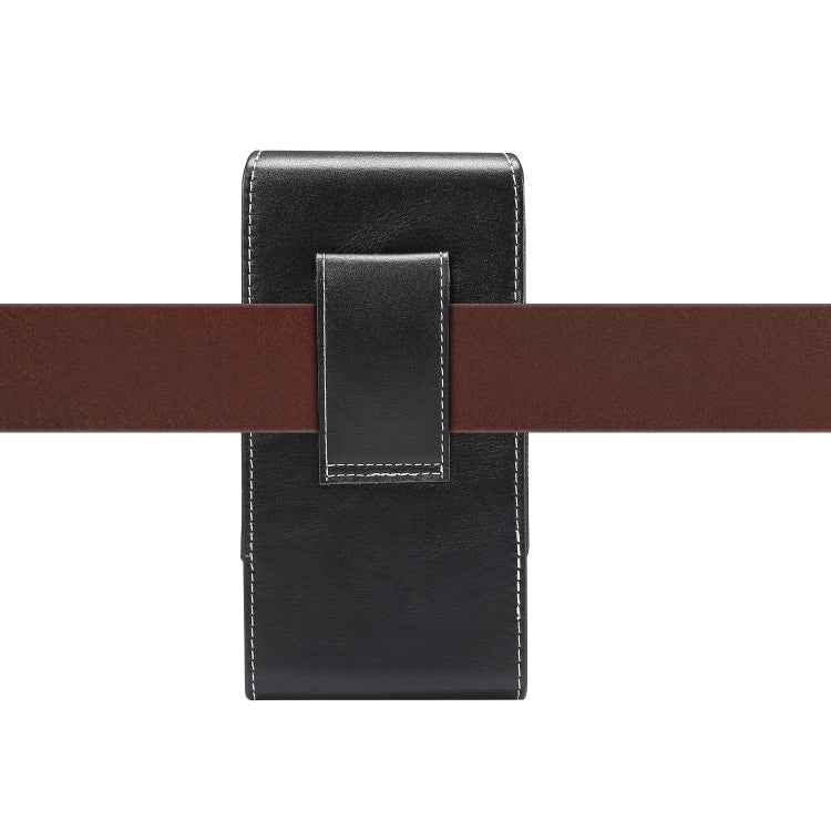 Men Lambskin Texture Multi-functional Universal Mobile Phone Waist Pack Leather Case for 6.3 Inch or Below Smartphones, For 6.3 inch