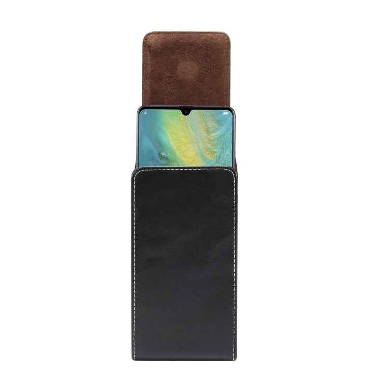 Men Lambskin Texture Multi-functional Universal Mobile Phone Waist Pack Leather Case for 6.3 Inch or Below Smartphones, For 6.3 inch