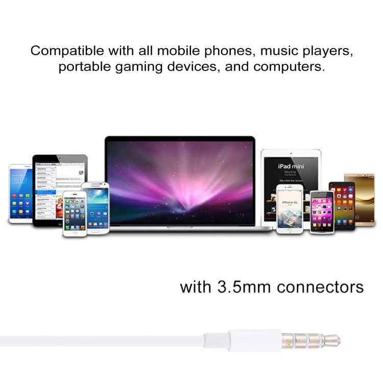 3.5mm Plug In-ear Wired Earphone with Mic, Cable Length: about 1.2m