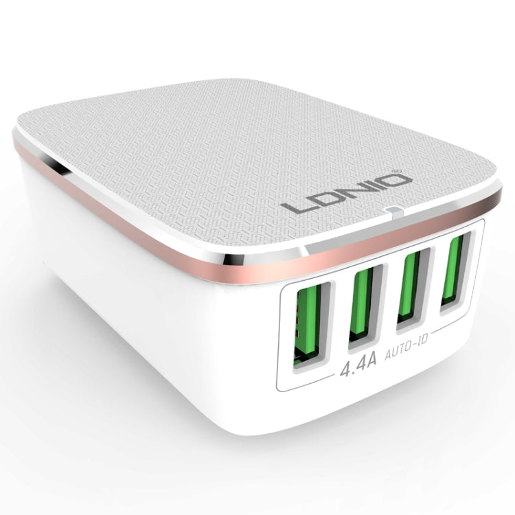 LDNIO A4404 4.4A 4 x USB Ports Smart Travel Charger, EU Plug