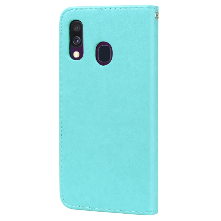Rose Embossed Horizontal Flip PU Leather Case for Galaxy A40, with Holder & Card Slots & Wallet, For Samsung Galaxy A40