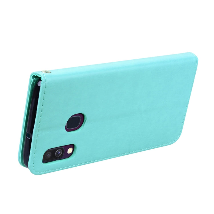 Rose Embossed Horizontal Flip PU Leather Case for Galaxy A40, with Holder & Card Slots & Wallet, For Samsung Galaxy A40