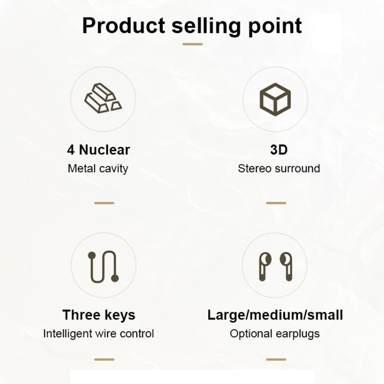 USAMS US-SJ482 EP-43 Wired In Ear USB-C / Type-C Interface Metal Digital HiFi Noise Reduction Earphones with Mic & Digital Chip, Length: 1.2m