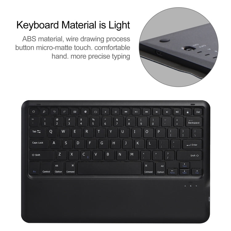 A970 Detachable Bluetooth Keyboard Ultrathin Horizontal Flip Leather Tablet Case for Samsung Galaxy Tab S7 FE T730 / T736 / S7+ T970 / T975 / T976, without Pen Slot