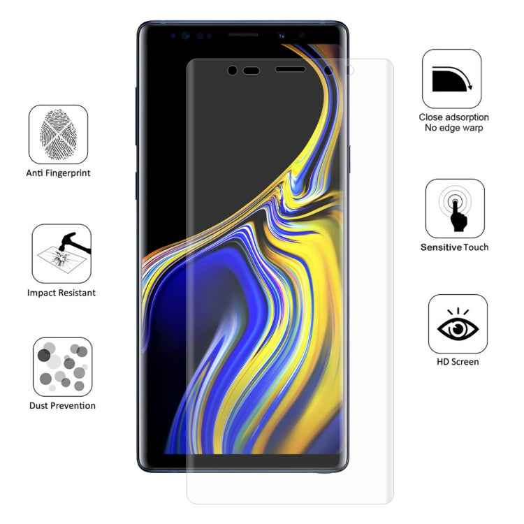 ENKAY Hat-Prince 0.1mm 3D Full Screen Protector Explosion-proof Hydrogel Film for Galaxy Note 9, TPU+TPE+PET Material