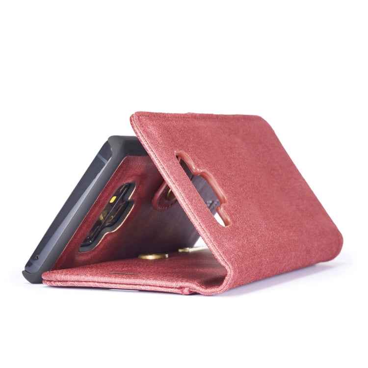 DG.MING Crazy Horse Texture Flip Detachable Magnetic Leather Case for Galaxy Note 9, with Holder & Card Slots & Wallet