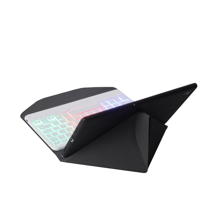 B500S Diamond Texture Triangle Back Holder Splittable Bluetooth Keyboard Leather Tablet Case with Backlight for Samsung Galaxy Tab A7 10.4 2020, B500S