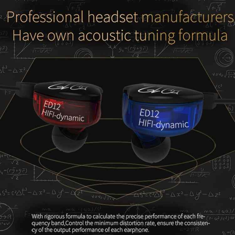 KZ ED12 Standard Version 3.5mm Jack Hanging Ear Sports In-Ear Wired Earphone, Cable Length: 1.2m