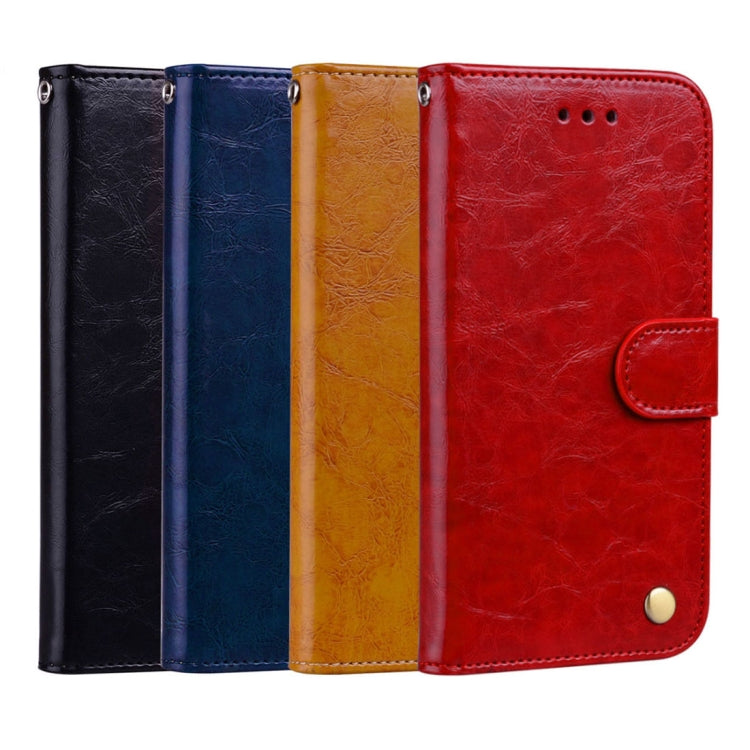 Business Style Oil Wax Texture Horizontal Flip Leather Case for Galaxy J4 (EU Version) (2018), with Holder & Card Slots & Wallet