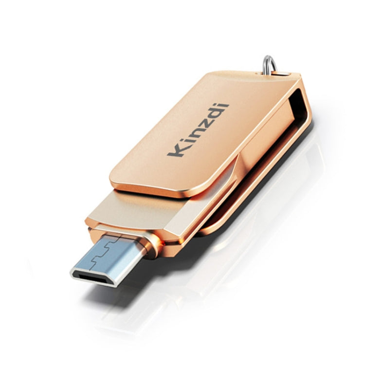 Kinzdi 32GB USB + Type-C Interface Metal Twister Flash Disk V8, 32GB Rose Gold, 32GB Silver