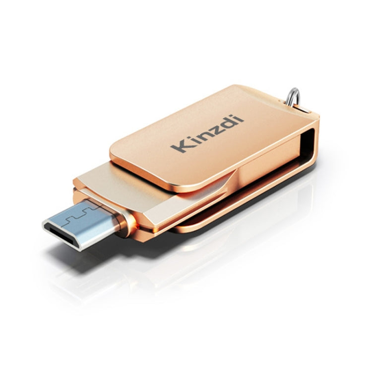Kinzdi 32GB USB + Type-C Interface Metal Twister Flash Disk V8, 32GB Rose Gold, 32GB Silver