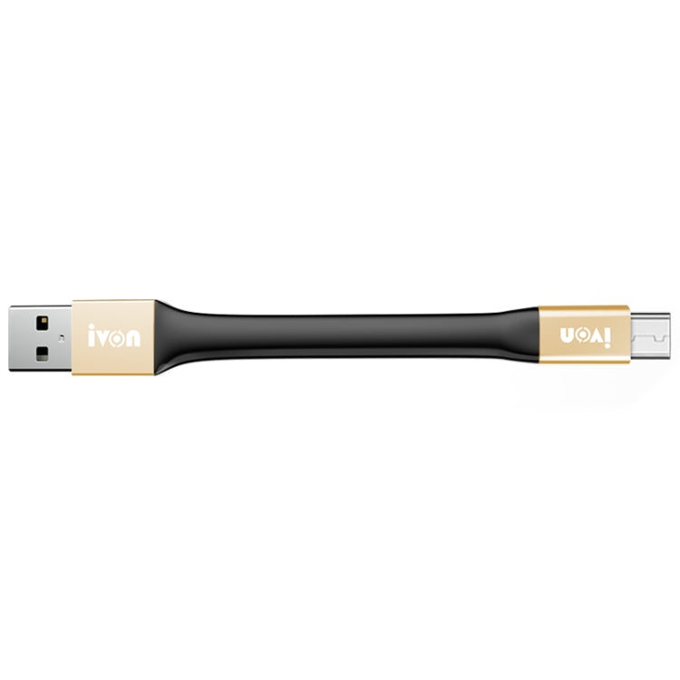 IVON CA90 3.1A Max USB to USB-C / Type-C Portable Data Cable with Ring, Length: 14.5cm, Type-C