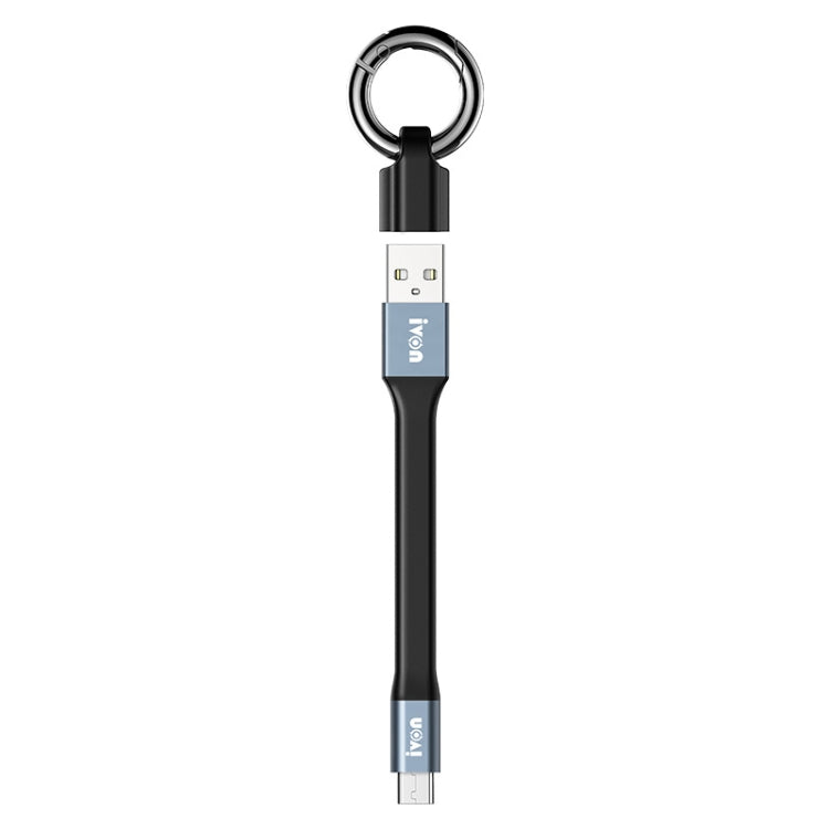 IVON CA90 3.1A Max USB to USB-C / Type-C Portable Data Cable with Ring, Length: 14.5cm, Type-C