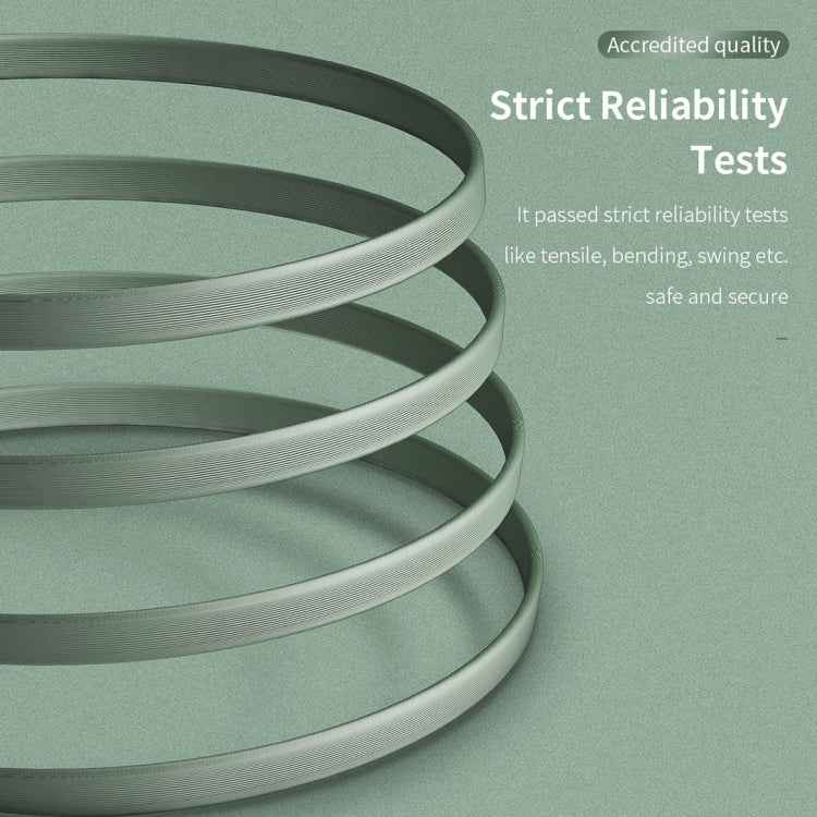 ROCK S1 5V / 2.4A USB-C / Type-C Charging + Data Synchronization TPE Flat Shape Data Cable, Cable Length: 1m