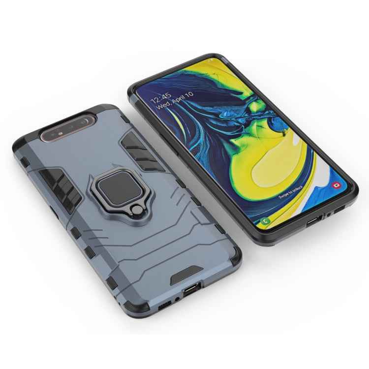 PC + TPU Shockproof Protective Case for Galaxy A80 / A90, with Magnetic Ring Holder