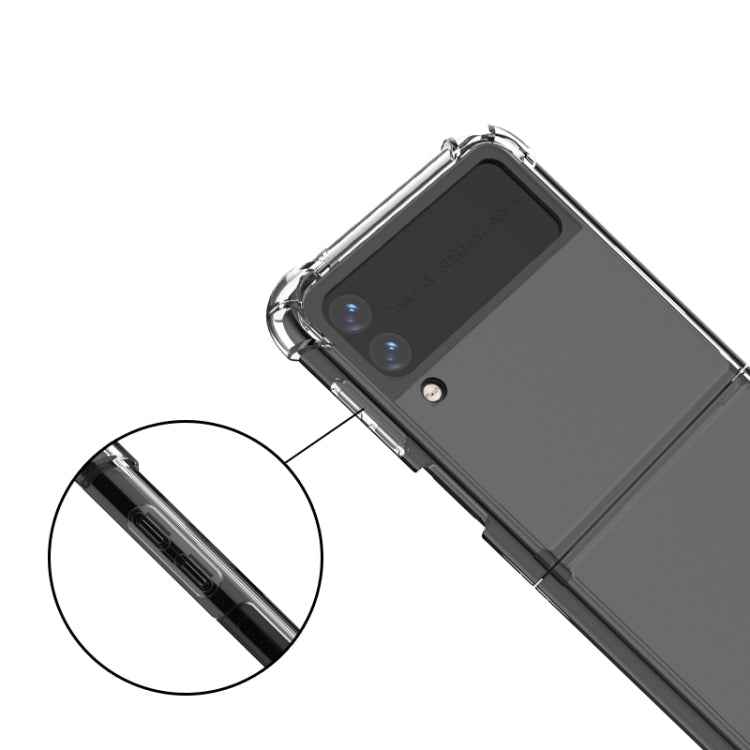 For Samsung Galaxy Z Flip4 Shock-resistant Transparent Acrylic TPU Phone Case