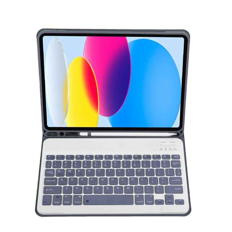 For iPad 11 2025 / 10th Gen 10.9 2022 A10B Lambskin Texture Ultra-thin Bluetooth Keyboard Leather Tablet Case with Pen Slot, A10B