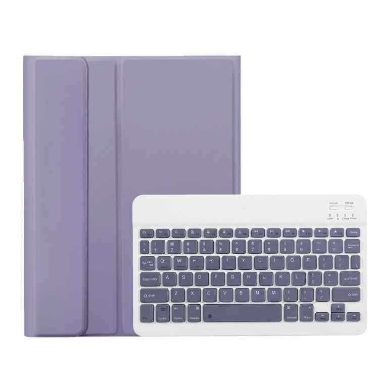 For iPad 11 2025 / 10th Gen 10.9 2022 A10B Lambskin Texture Ultra-thin Bluetooth Keyboard Leather Tablet Case with Pen Slot, A10B