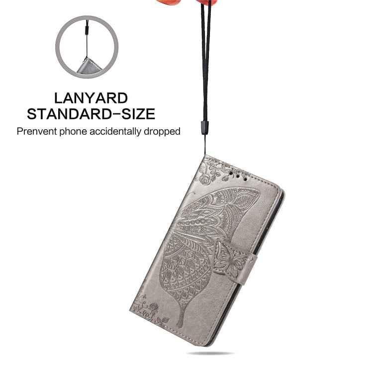 Butterfly Love Flowers Embossing Horizontal Flip Leather Case for Galaxy S10+, with Holder & Card Slots & Wallet & Lanyard