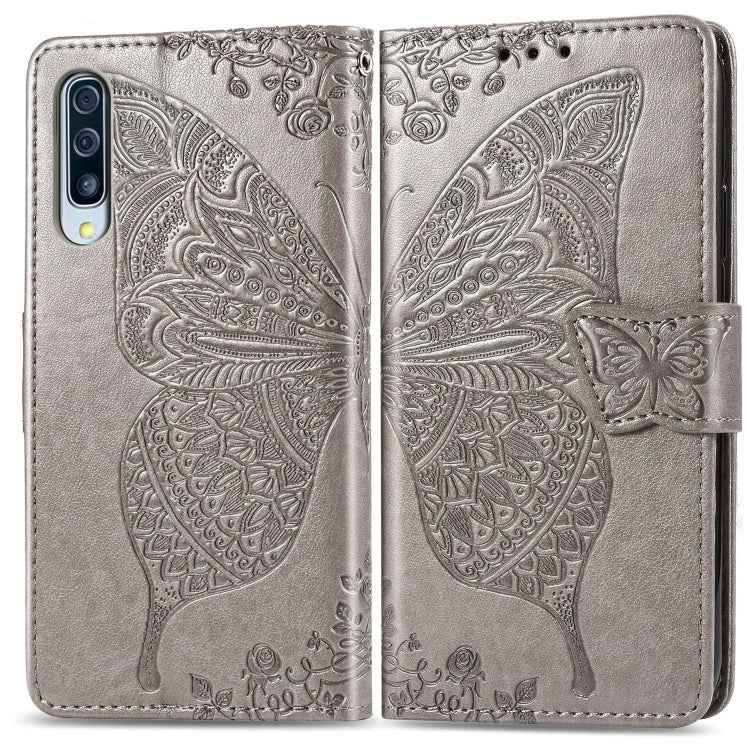 Butterfly Love Flowers Embossing Horizontal Flip Leather Case for Galaxy A70, with Holder & Card Slots & Wallet & Lanyard, For Galaxy A70