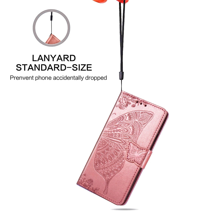 Butterfly Love Flowers Embossing Horizontal Flip Leather Case for Galaxy A70, with Holder & Card Slots & Wallet & Lanyard, For Galaxy A70