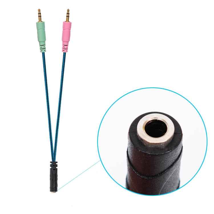 ZS0158 Straight Plug + Adapter Cable Gaming Headset Audio Cable for SteelSeries Arctis 3 / 5 / 7