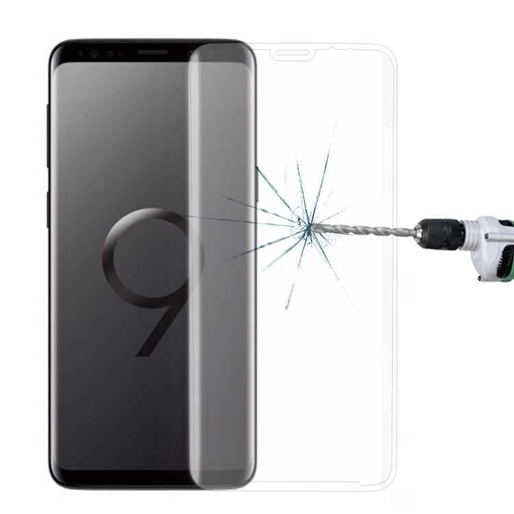 For Galaxy S9+ 9H Surface Hardness 3D Curved Edge Anti-scratch Full Screen HD Tempered Glass Screen Protector