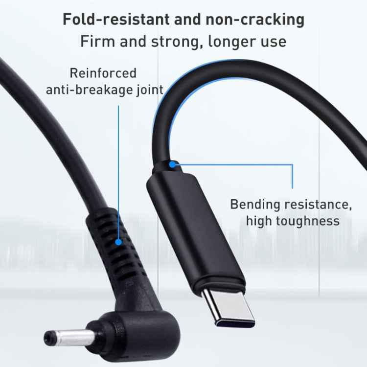 USB-C / Type-C to 4.0 x 1.7mm Laptop Power Charging Cable, Cable Length: about 1.5m, Type-C to 4.0 x 1.7mm Bullet Head