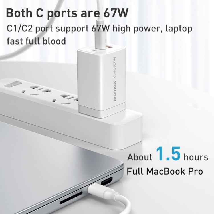 MOMAX UM30 PD 67W Fast Charger Power Adapter, UK Plug