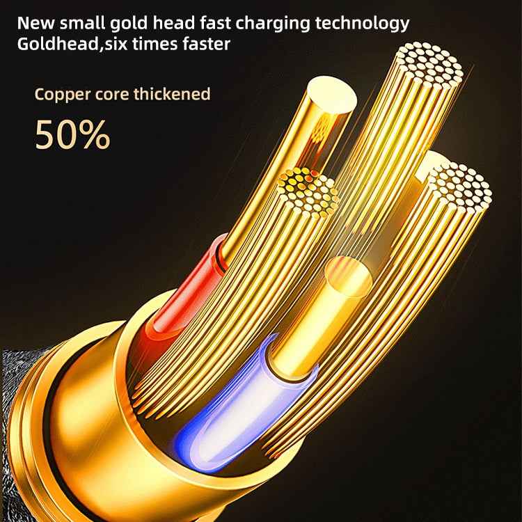 Mutural Li-CC007 1.2m 66W Transparent Digital Display USB to Type-C Charging Data Cable, USB to Type-C