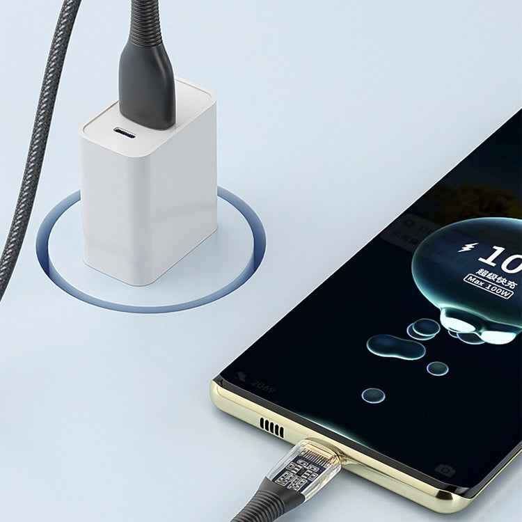 Mutural Li-CC009 1.2m 100W Transparent USB-C / Type-C to Type-C Charging Data Cable, Type-C to Type-C