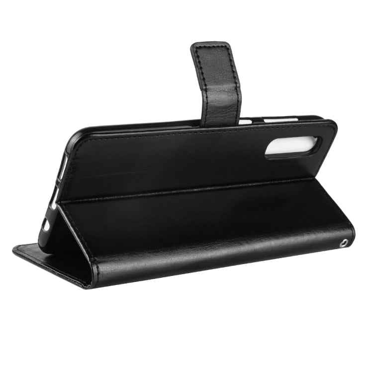 Retro Crazy Horse Texture Horizontal Flip Leather Case for Galaxy A70, with Holder & Card Slots & Photo Frame