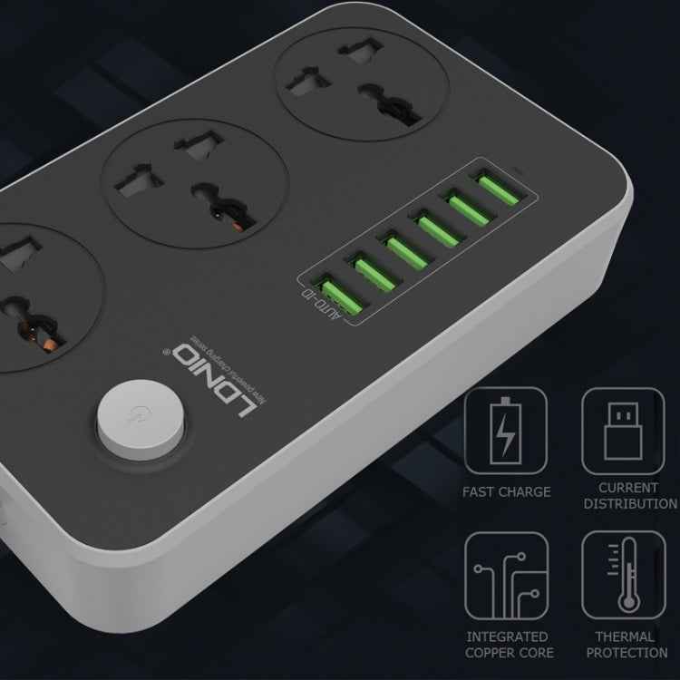 LDNIO SC3604 6 x USB Ports Multi-function Travel Home Office Socket, Cable Length: 2m, US Plug