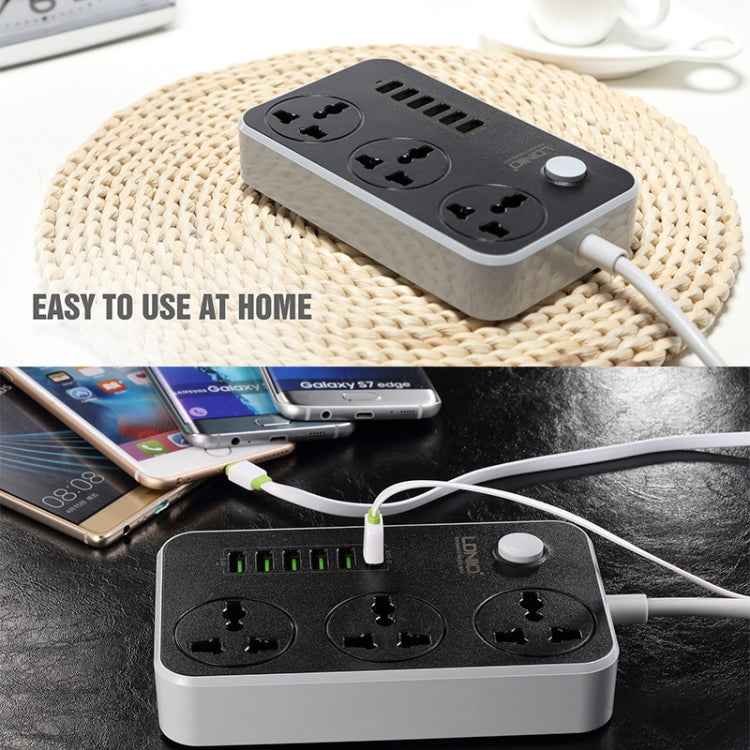 LDNIO SC3604 6 x USB Ports Multi-function Travel Home Office Socket, Cable Length: 2m, US Plug