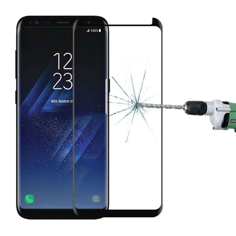 For Galaxy S8+ / G955 0.26mm 9H Surface Hardness 3D Explosion-proof Non-full Screen Curved Case Friendly Tempered Glass Film with Fully Adhesive