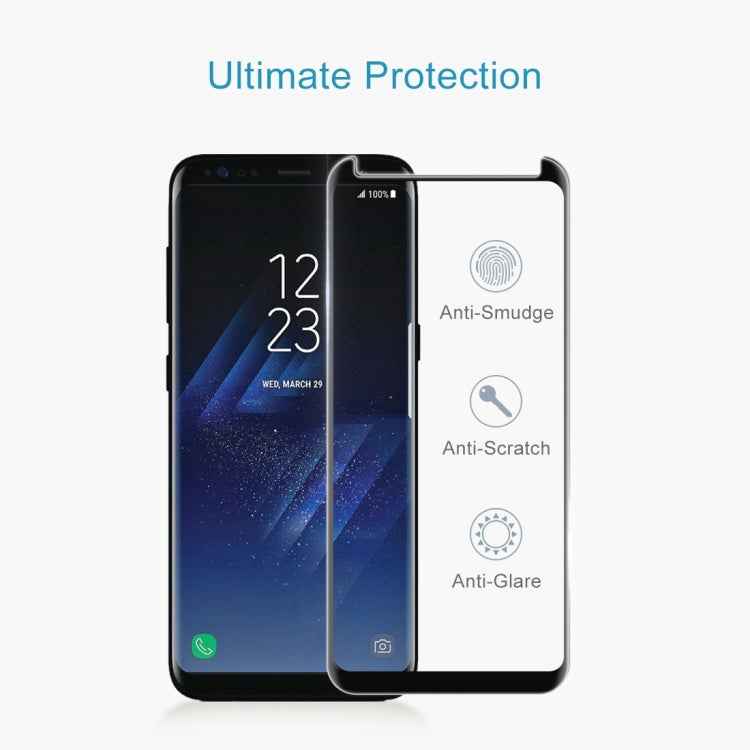 For Galaxy S8+ / G955 0.26mm 9H Surface Hardness 3D Explosion-proof Non-full Screen Curved Case Friendly Tempered Glass Film with Fully Adhesive