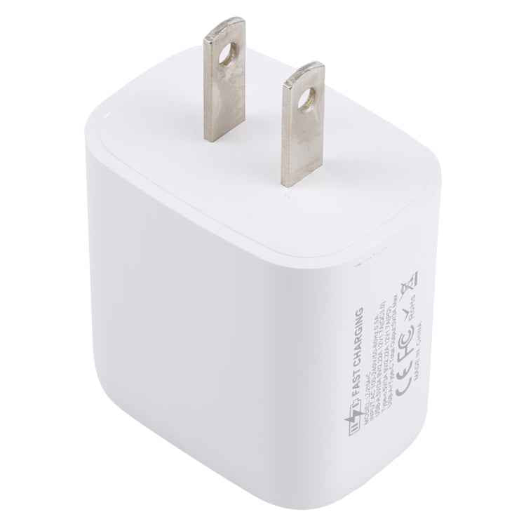 LZ-215A+C 20W QC 3.0 USB + PD 3.0 USB-C / Type-C Fast Charging Travel Charger, US Plug