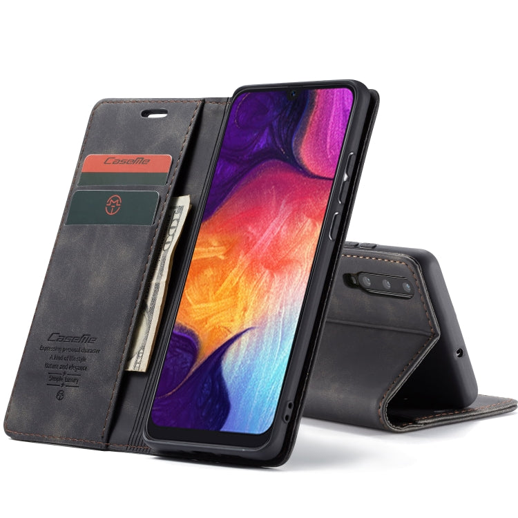 CaseMe-013 Multifunctional Retro Frosted Horizontal Flip Leather Case for Galaxy A30S / A50S / A50, with Card Slot & Holder & Zipper Wallet & Photo Frame, For Galaxy A50