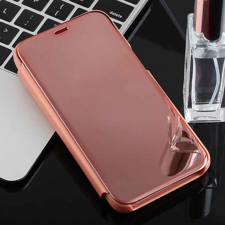 Electroplating Mirror Horizontal Flip Case for Galaxy J2 Core, with Holder, Galaxy J2 Core