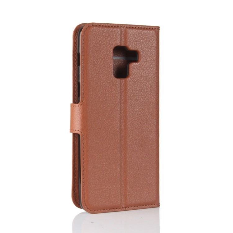 For Galaxy A8 (2018) Litchi Texture Horizontal Flip Leather Case with Holder & Card Slots & Wallet, For Galaxy A8 (2018)