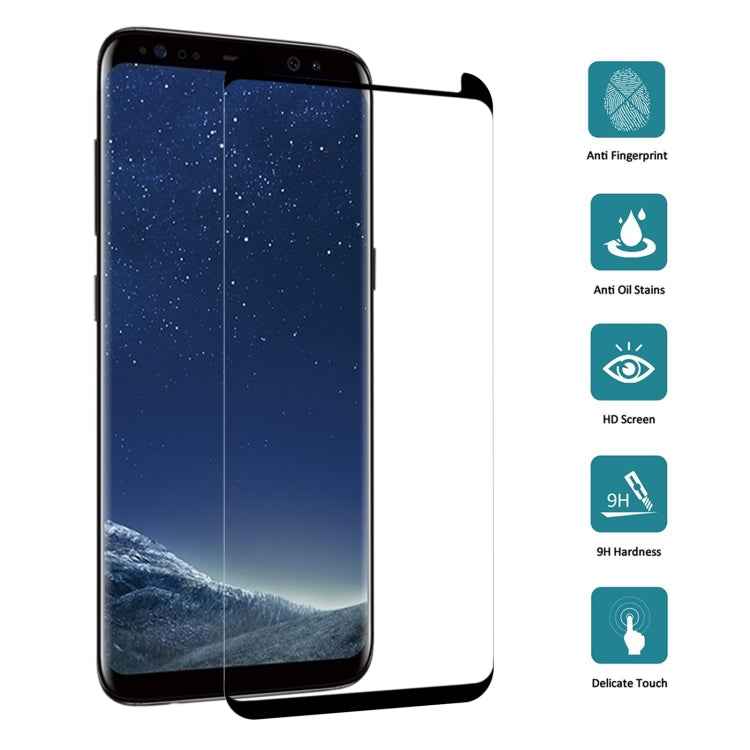Case Friendly Screen Curved Tempered Glass Film For Galaxy S8 / G950