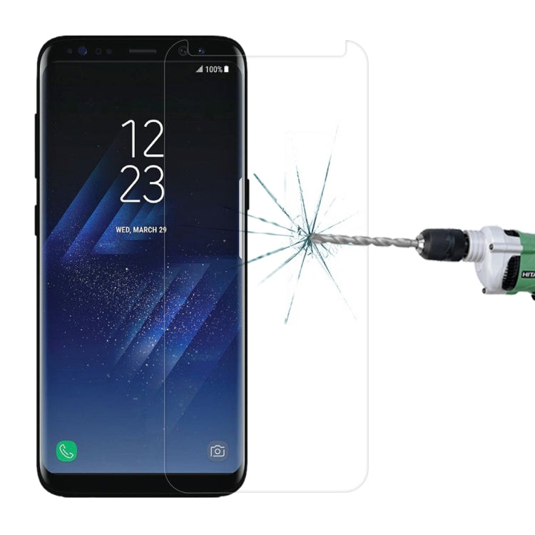 Case Friendly Screen Curved Tempered Glass Film For Galaxy S8 / G950, Galaxy S8 3D, For Galaxy S8 Black Frame