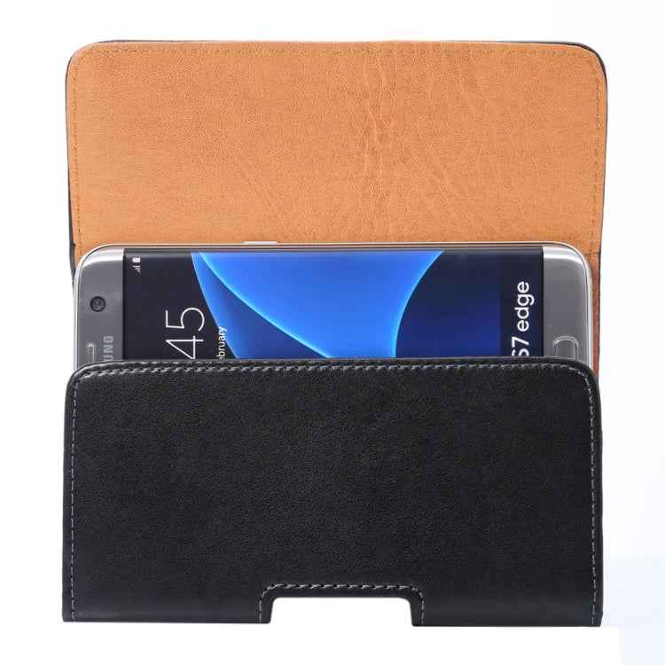 For Galaxy S7 Edge / G935 & S6 / Edge G925 Polished Surface Texture Vertical Flip Leather Case of Waist Bag with Square Head Back Splint