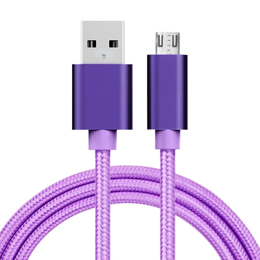1m 3A Woven Style Metal Head Micro USB to USB Data / Charger Cable
