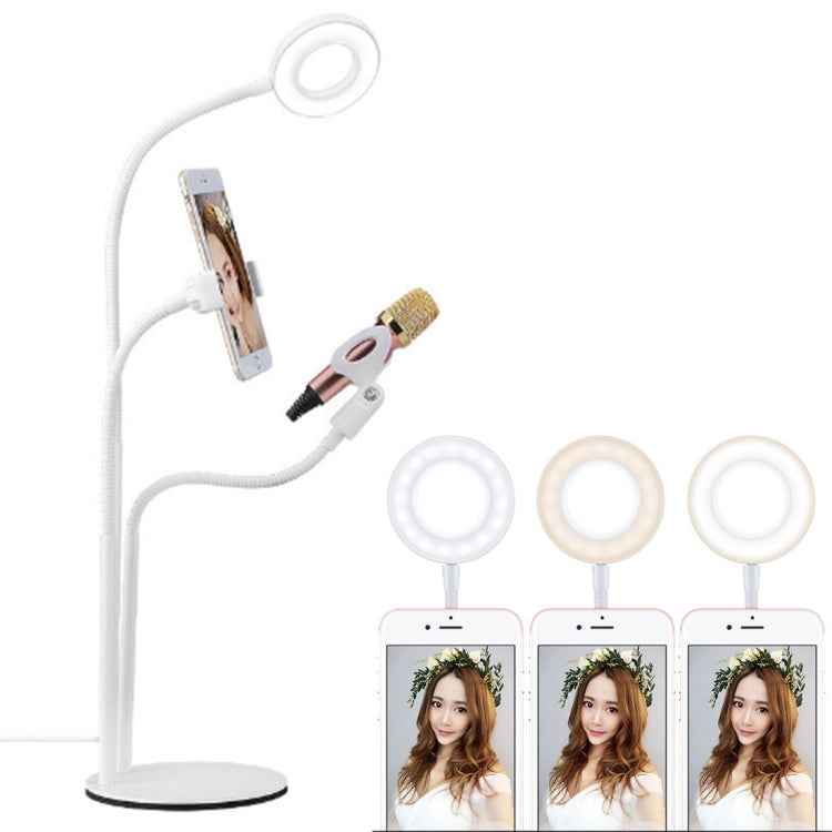 for Studio Recording, Live Broadcast, Live Show, KTV, etc., Microphone Clip+Phone Holder(White)